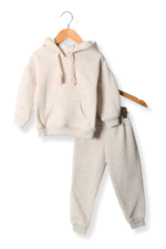 Çiçek Detaylı Kapüşonlu Kız Çocuk Eşofman Takım - Görsel 16