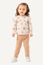 Şirin Çiçek Desenli Kız Çocuk Takımı - Görsel 10