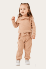 Zarif Dantel Detaylı Kız Çocuk İkili Takım - Görsel 9