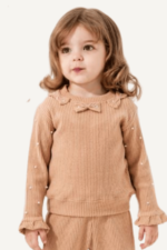 Fiyonk Detaylı İncili Kız Çocuk Triko İkili Takım - Görsel 10