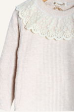 Yaka Dantel Detaylı Kız Çocuk Triko İkili Takımı - Görsel 9