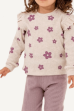 Şirin Çiçek Desenli Kız Çocuk Takımı - Görsel 8