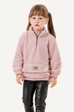 Peluş Sweatshirt Kız Çocuk İkili Takım - Görsel 5