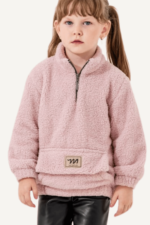 Peluş Sweatshirt Kız Çocuk İkili Takım - Görsel 3