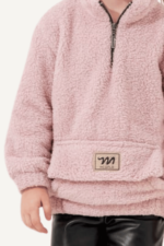 Peluş Sweatshirt Kız Çocuk İkili Takım - Görsel 4