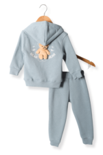 Sevimli Ayıcık Detaylı Kapüşonlu Kız Çocuk Eşofman Takımı - Görsel 19