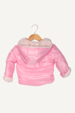 Tavşan Ponponlu Kız Bebek Kapüşonlu Mont - Görsel 4