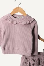 Zarif Dantel Detaylı Kız Çocuk İkili Takım - Görsel 4