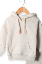 Çiçek Detaylı Kapüşonlu Kız Çocuk Eşofman Takım - Görsel 18