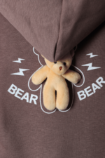 Sevimli Ayıcık Detaylı Kapüşonlu Kız Çocuk Eşofman Takımı - Görsel 9