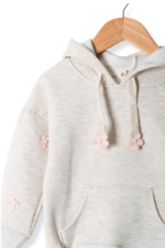 Çiçek Detaylı Kapüşonlu Kız Çocuk Eşofman Takım - Görsel 19