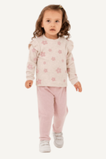 Şirin Çiçek Desenli Kız Çocuk Takımı - Görsel 2