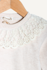 Yaka Dantel Detaylı Kız Çocuk Triko İkili Takımı - Görsel 8