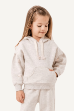 Çiçek Detaylı Kapüşonlu Kız Çocuk Eşofman Takım - Görsel 15