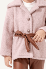 Kemerli Peluş Kabanlı Kız Çocuk Üçlü Takımı - Görsel 10