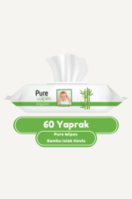 Pure Baby Organik Bambu Islak Havlu 60 Yaprak