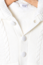 Düğmeli Kapüşonlu Erkek Bebek Triko Tulum - Görsel 7