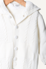 Düğmeli Kapüşonlu Erkek Bebek Triko Tulum - Görsel 8