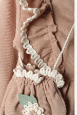 Biminik Çantalı Fırfırlı Kız Bebek Elbise - Görsel 9