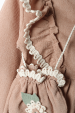 Biminik Çantalı Fırfırlı Kız Bebek Elbise - Görsel 13