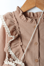 Biminik Çantalı Fırfırlı Kız Bebek Elbise - Görsel 14