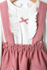 Dantel Detaylı Askılı Kız Çocuk Elbise - Görsel 4