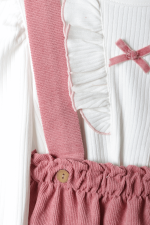 Dantel Detaylı Askılı Kız Çocuk Elbise - Görsel 3