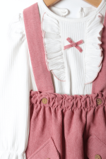 Dantel Detaylı Askılı Kız Çocuk Elbise - Görsel 2