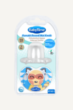 Babytime Damaklı Desenli Mat Emzik BT143 0-6 Ay Mavi