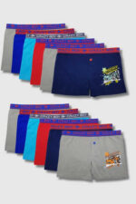 Tutku Çocuk Elastan Baskılı Boxer 12li Paket