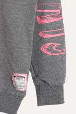 Yazı Baskılı Kapüşonlu Rahat Kız Çocuk Sweatshirt - Görsel 5