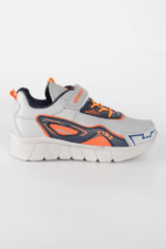 Renkli Bağcıklı Erkek Çocuk Spor Ayakkabı Gri