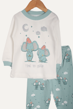 Uykulu Fil Desenli Erkek Çocuk Pijama Takımı - Görsel 10