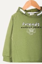 Friends Baskılı Kapüşonlu Kız Çocuk Sweatshirt - Görsel 2
