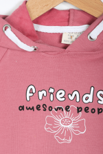 Friends Baskılı Kapüşonlu Kız Çocuk Sweatshirt - Görsel 6