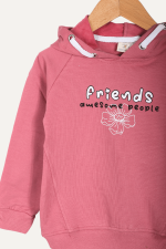Friends Baskılı Kapüşonlu Kız Çocuk Sweatshirt - Görsel 7