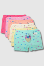 Gümüş Kız Baskılı Boxer 6'lı Paket