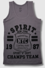 Gümüş Erkek Çocuk Baskılı Atlet 6'lı Paket - Görsel 3