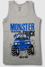 Gümüş Erkek Çocuk Baskılı Atlet 6'lı Paket - Görsel 6