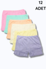 Gümüş Kız Jakarlı Boxer 12li Paket