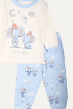 Uykulu Fil Desenli Erkek Çocuk Pijama Takımı - Görsel 6