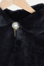 Şık ve Zarif Peluşlu Kız Çocuk Bolero - Görsel 3