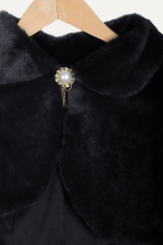 Şık ve Zarif Peluşlu Kız Çocuk Bolero - Görsel 4