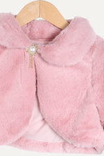 Şık ve Zarif Peluşlu Kız Çocuk Bolero - Görsel 8