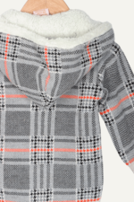 Kapşonlu Kalın Peluşlu Kız Bebek Ceket - Görsel 3