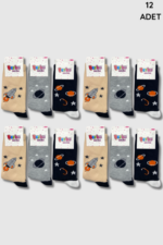 Berka Erkek Çocuk Yıkamalı Çorap 12li Paket - Görsel 5