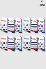 Berka Kız Çocuk Yıkamalı Çorap 12li Paket - Görsel 2