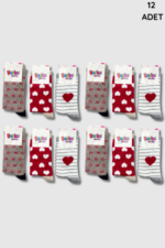 Berka Kız Çocuk Yıkamalı Çorap 12li Paket - Görsel 3