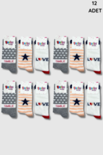 Berka Kız Çocuk Yıkamalı Çorap 12li Paket