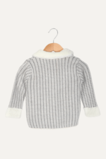 Cepli Peluşlü Kalın Kız Bebek Triko Ceket - Görsel 2